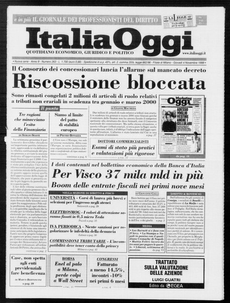 Italia oggi : quotidiano di economia finanza e politica